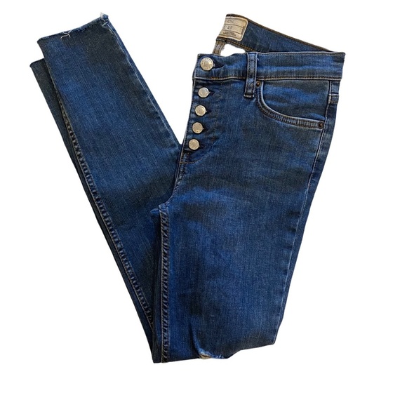 Free People Raw Hem Button Fly Jeans - Picture 5 of 8